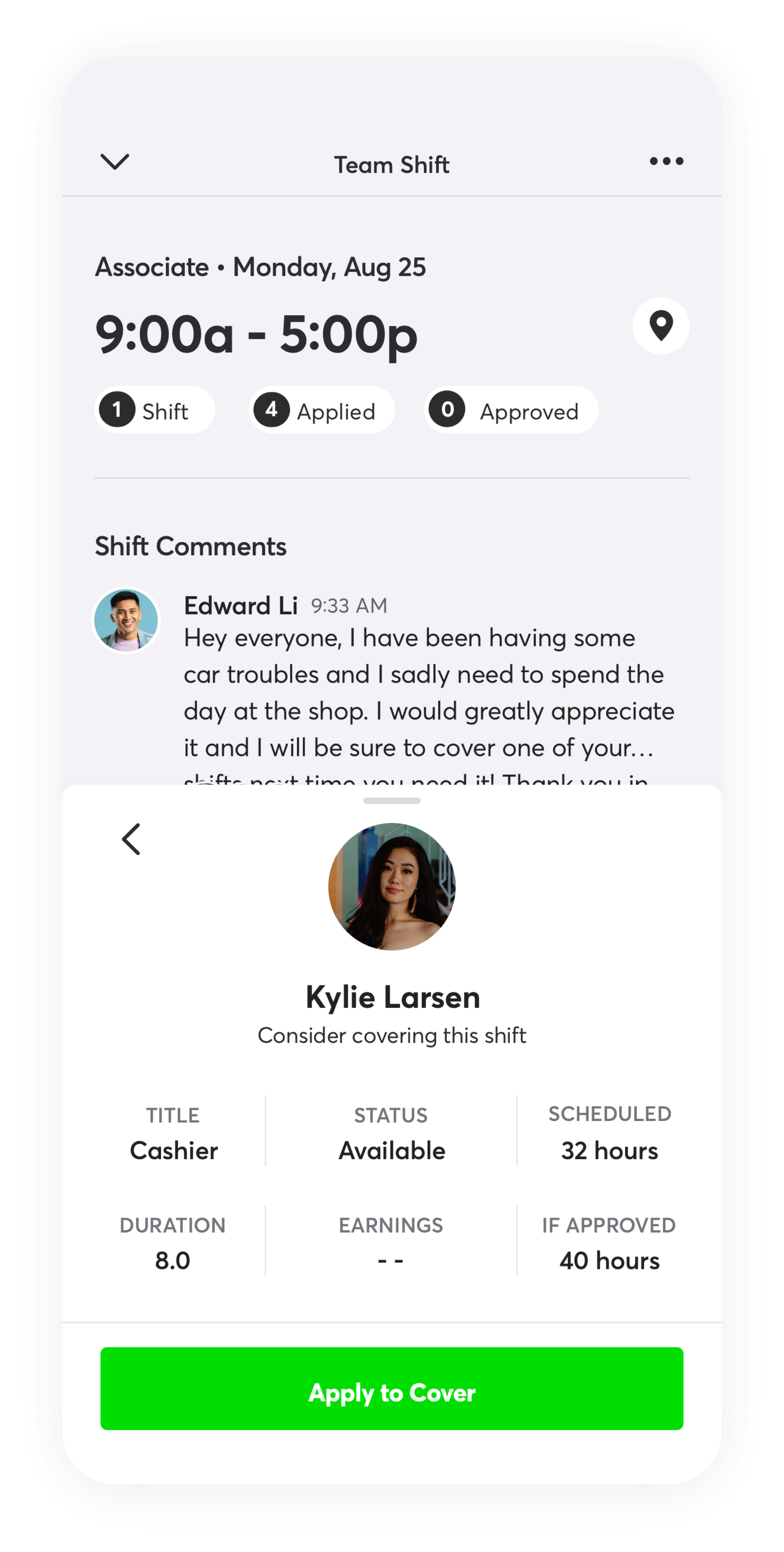 Applying to Cover Team Shifts Shyft User Resources